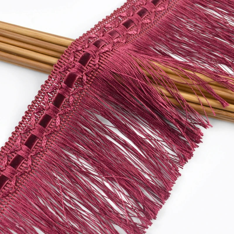2/20Meter 10cm Polyester Tassel Fringe Trim Sewing Decorative Lace Ribbon for Dance Dress Curtain Tassels Clothes Bag Accessories