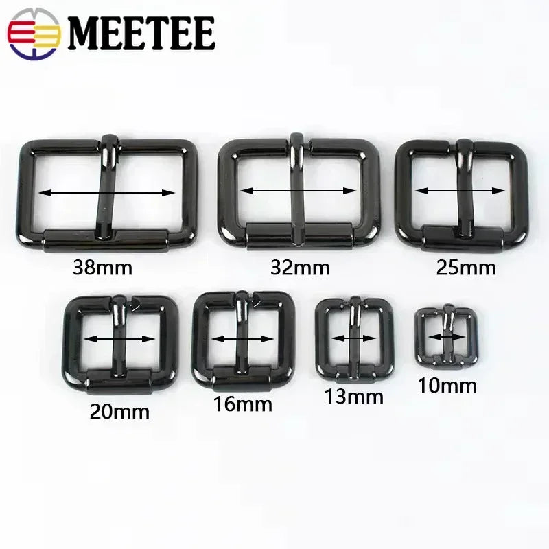 15/500Pcs 13-38mm Metal Pin Buckle Square Adjuster Clasp for Backpack Bag Strap Belt Dog Leash Collar DIY Hardware Accessories