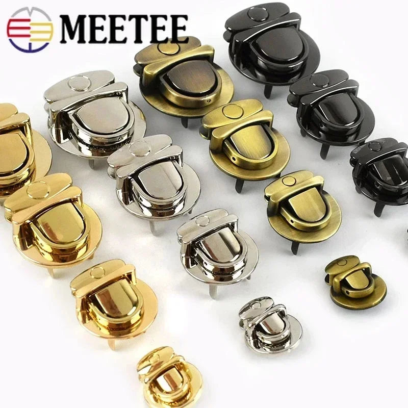 8/200Pcs Metal Round Clasp Turn Twist Lock Buckle for Bag DIY Handbag Clasps Purse Hardware Closure Locks Luggage Accessories