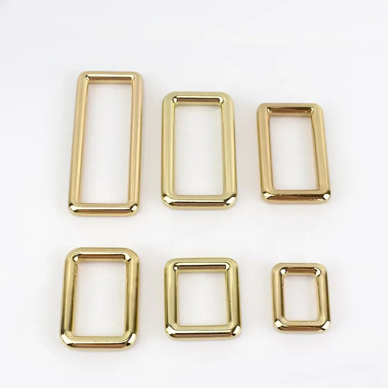 15/500Pcs Meetee 12-50mm Metal Square O D Ring Buckles Bag Adjustable Buckle DIY Backpack Straps Shoes Garment Leather Accessories
