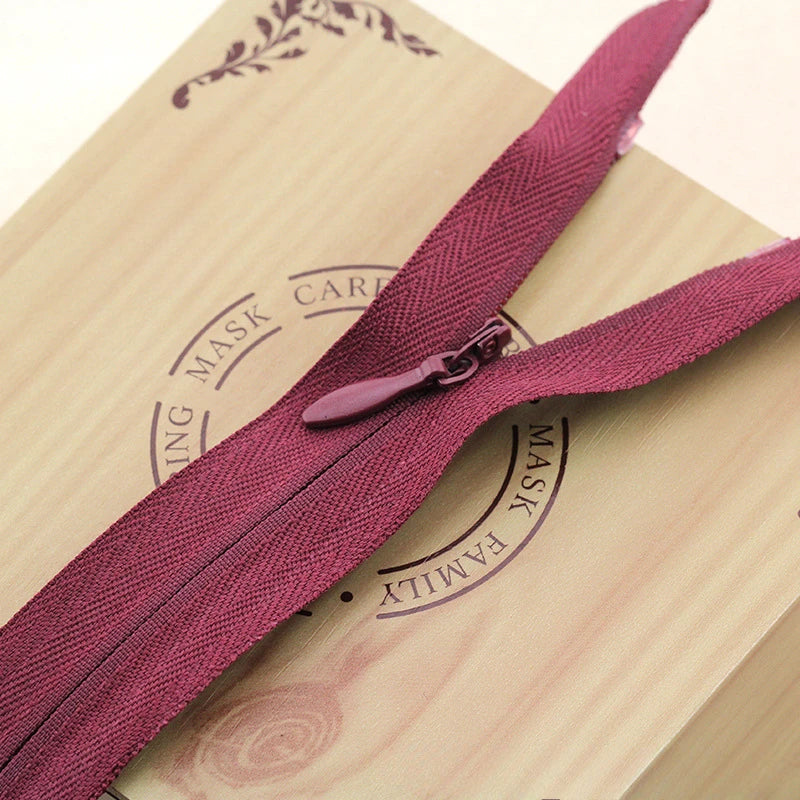 30/500Pcs 18-70cm 3# Invisible Nylon Zippers Tapes Closed End Zips for Clothings Bags Pillow Coil Zipper Handmade Sewing Accessories