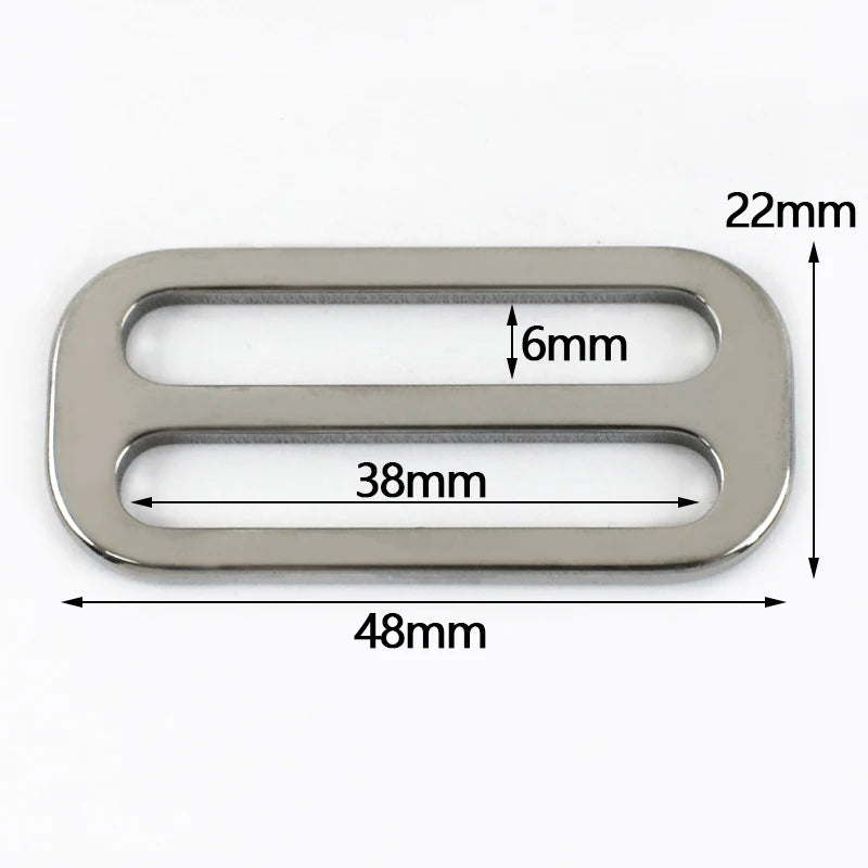 15/500Pcs Brass/Stainless Steel Buckle 20-38mm Tri-Glide Slider Clasp Webbing Tape Adjuster Clasps Bags Strap Buckles Repair Kits