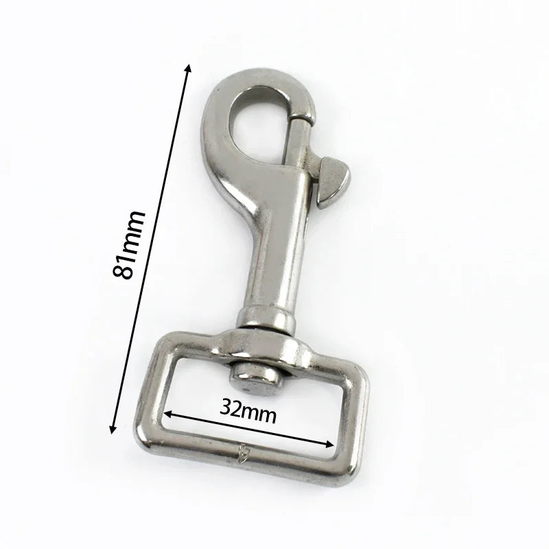 2/80Pcs Stainless Steel Trigger Buckles for Leather Hardware Carabiner Clips Snap Hook Large Swivel Lobster Clamp Clasp Accessory