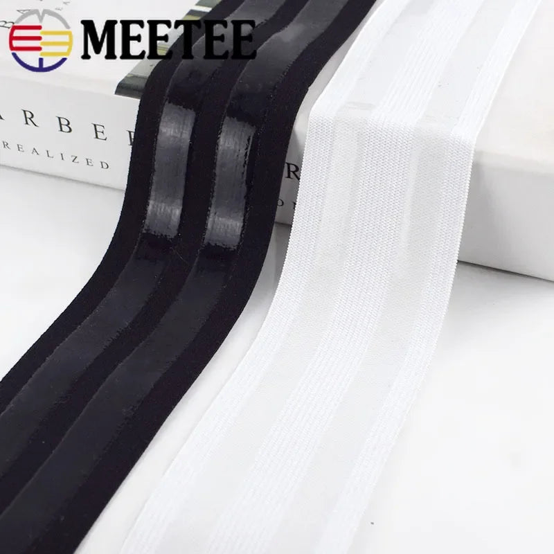 2/100Meters Elastic Band for Underwear 50mm Silicone Non-slip Webbing Rubber Belt Garment Ribbon DIY Sewing Accessories