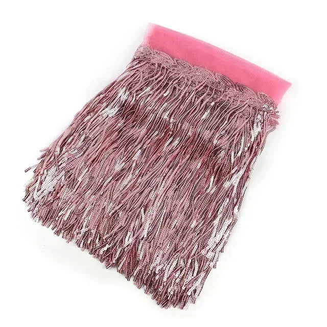 5/200Yards Meetee 10/18cm Sequin Tassel Lace Trim Fringe Trimming Ribbon for Clothing Dress Decoration DIY Sewing Accessories