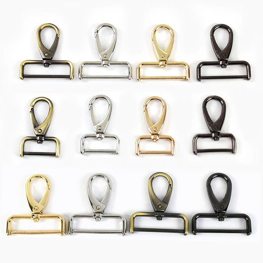 8/200Pcs Metal Bag Strap Buckles 13-38mm Swivel Lobster Clasp Snap Hook Dog Collar Repair Detachable Trigger Clamp Keychain Parts