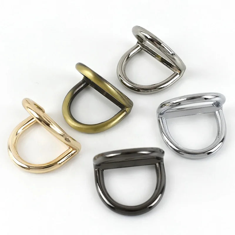 15/500Pcs 19mm Metal Double D Ring Hanger Bag Dee Buckle for Bags Belt Carabiner Clip Hook Buckles Coller Chain Connector Kits