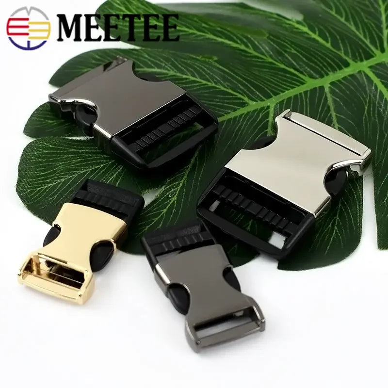 8/200pcs 19/25/32/38mm Metal Plastic Side Quick Release Buckles Luggage Belt Buckle DIY Clothes Dog Collar Webbing Clasp Accessories
