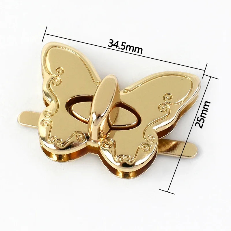 5/120Pcs Meetee Gold Metal Lock Clasp Turn Twist Locks Closure Snap Clip Buckles DIY Bag Purse Hardware Repair Accessories