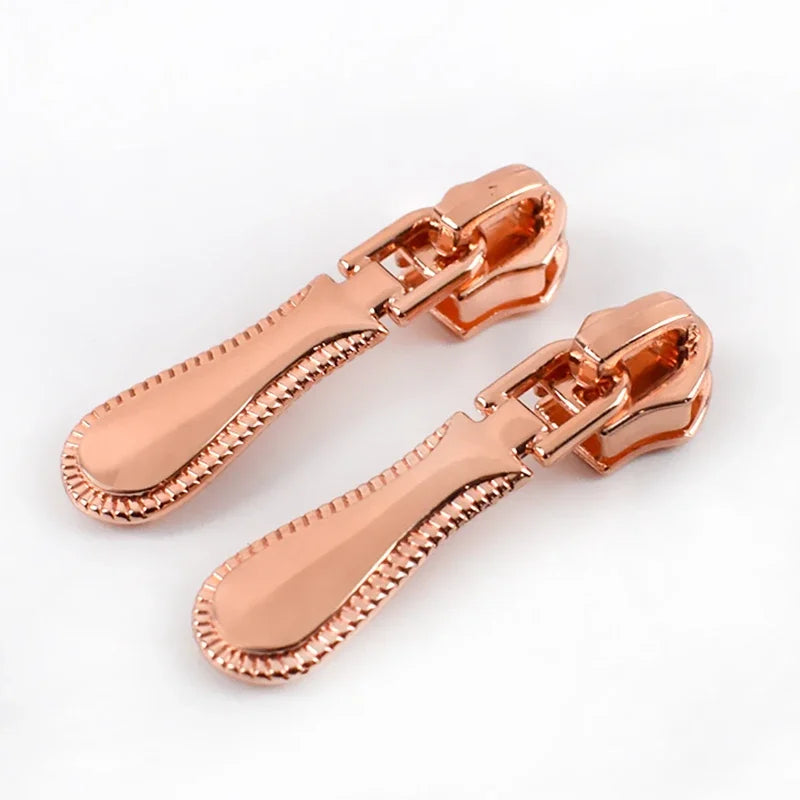 3/1000pcs Meetee 3# 5# Metal Zipper Sliders for Nylon Zippers Bag Garment Zip Head Pulls Repair Kits DIY Sewing Hardware Accessories