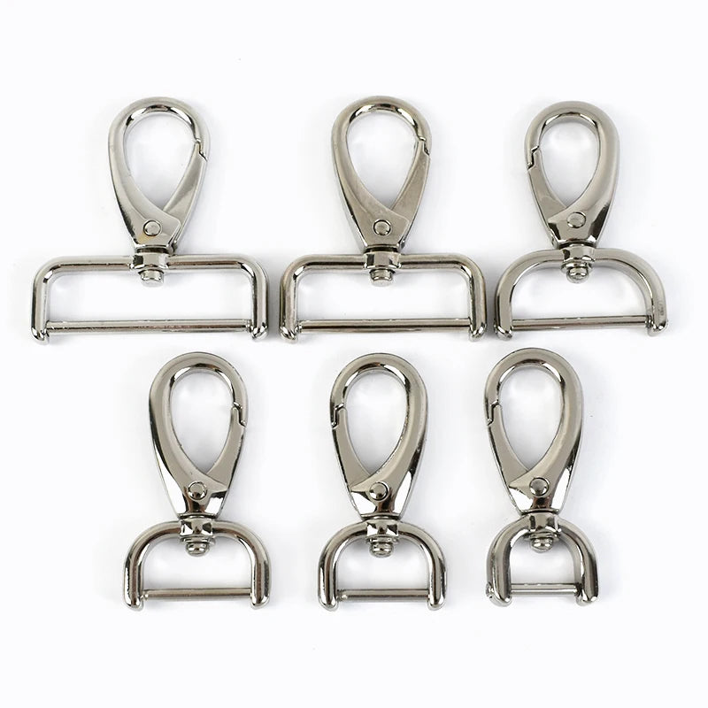 8/200Pcs Metal Bag Strap Buckles 13-38mm Swivel Lobster Clasp Snap Hook Dog Collar Repair Detachable Trigger Clamp Keychain Parts