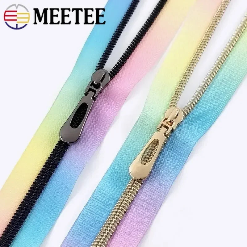 3/120Meters 5# Colorful Nylon Zipper Tapes for Jacket Purse Plastic Coil Zippers Luggage Bag Zip DIY Garment Sewing Accessories