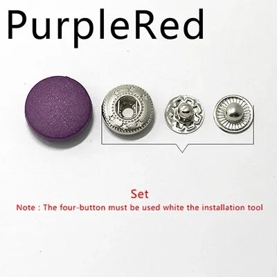 Meetee 30/1000set 12/15/18/20/23mm Plastic Snap Buttons Round Invisible Stud Fastener Button for Uniform DIY Garment Sewing Buckle
