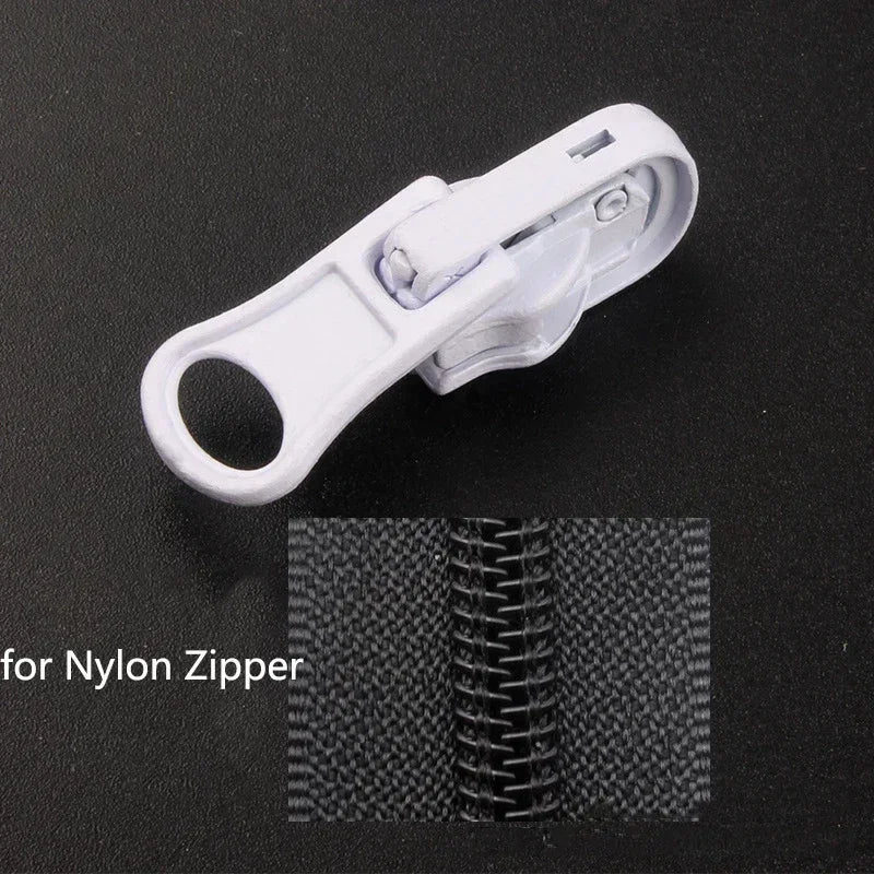 5/10/20Pc 5# Rotating Zipper Head for Resin Metal Nylon Zippers Double-sided Slider Puller Zip Repair Kit DIY Sewing Tailor Tool