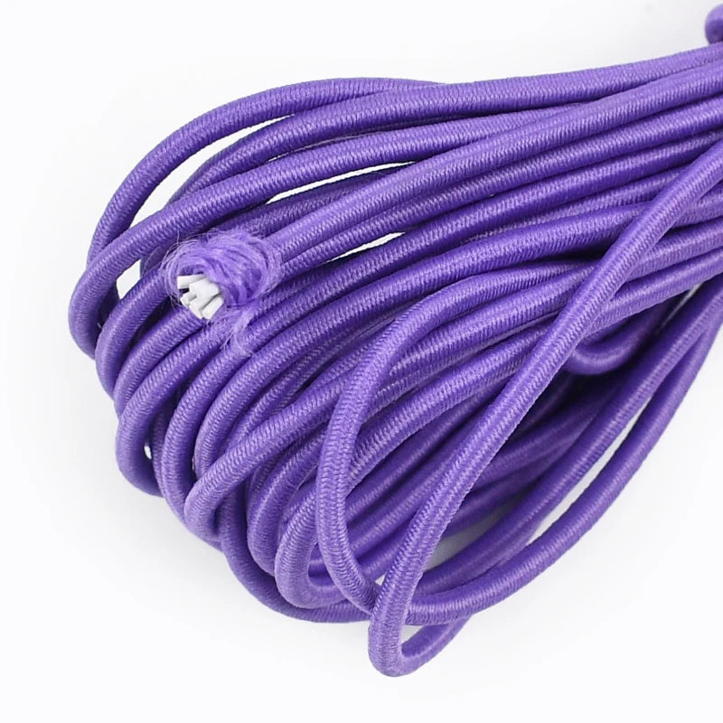 50/100Meters Color 2.5mm Round Elastic Ropes high elasticity rope HairBand Clothes Pants Rubber Band DIY Sewing Accessories