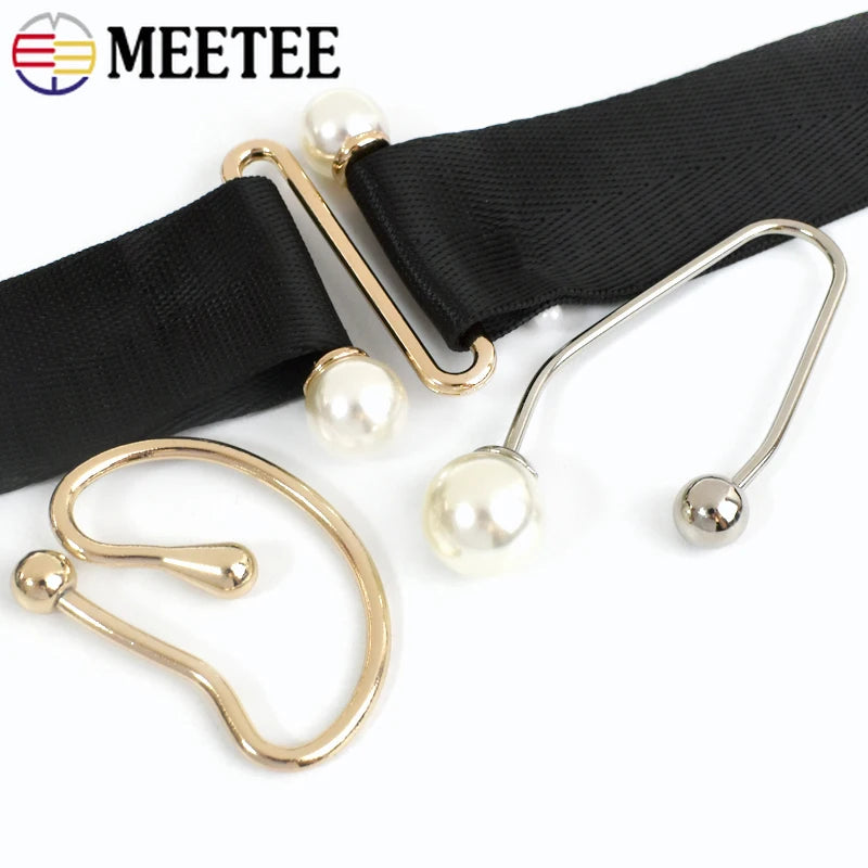 5/150Pcs Metal Ring Buckles U-shaped Detachable Decorative Clasp Irregular Spiral Button Shirt Collar Swimsuit Connection Hooks