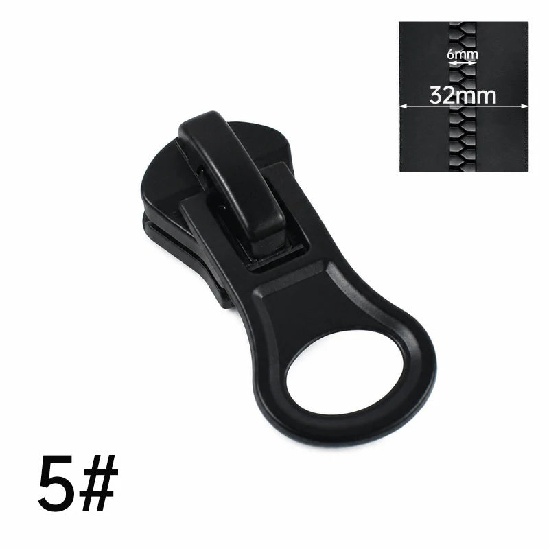 30/700Pcs Meetee 3# 5# 8# 10# 15# Resin Zipper Slider for Sewing Bag Pants Zippers Head Clothing Closure Zip Puller Repaire Kits
