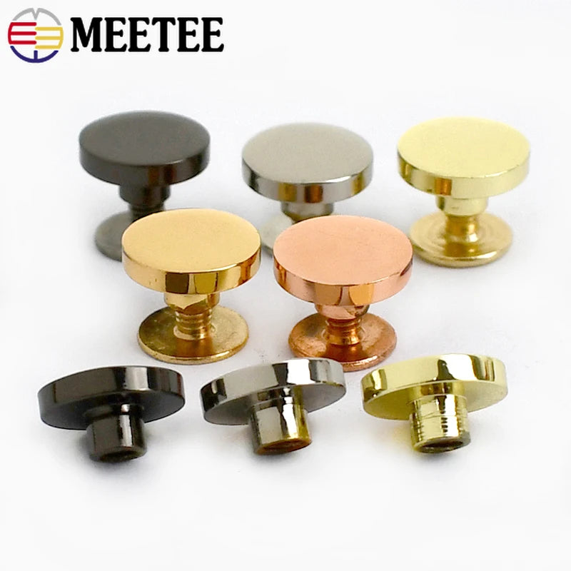 20/600Pcs 10mm Round Head Screw Nail Metal Rivet Stud for Bag Bottom Rivets Buckles Decorative Clasp DIY Leather Strap Wallet