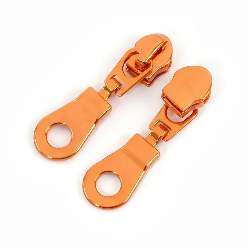 8/200Pcs 5# Zipper Slider for Nylon Zip Tapes Colorful Zips Head Bags Clothes Puller Repair Kit DIY Sewing Hardware Accessory