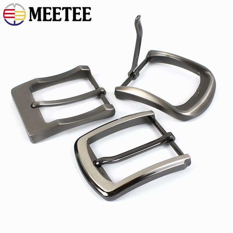 5/130Pcs Men Belt Buckle Metal Single Pin Buckles Jeans Waistband Head Decor for 33-39mm Belts Leather Craft Accessories