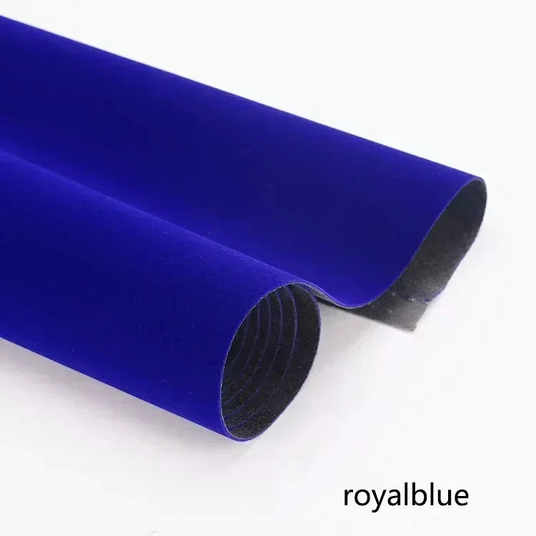 90/1350cm*150cm 0.5mm Thick Self Adhesive Velvet Fabric Sticky Flock Fabrics DIY Jewelry Box Sofa Table Car Drawer Liner Backing