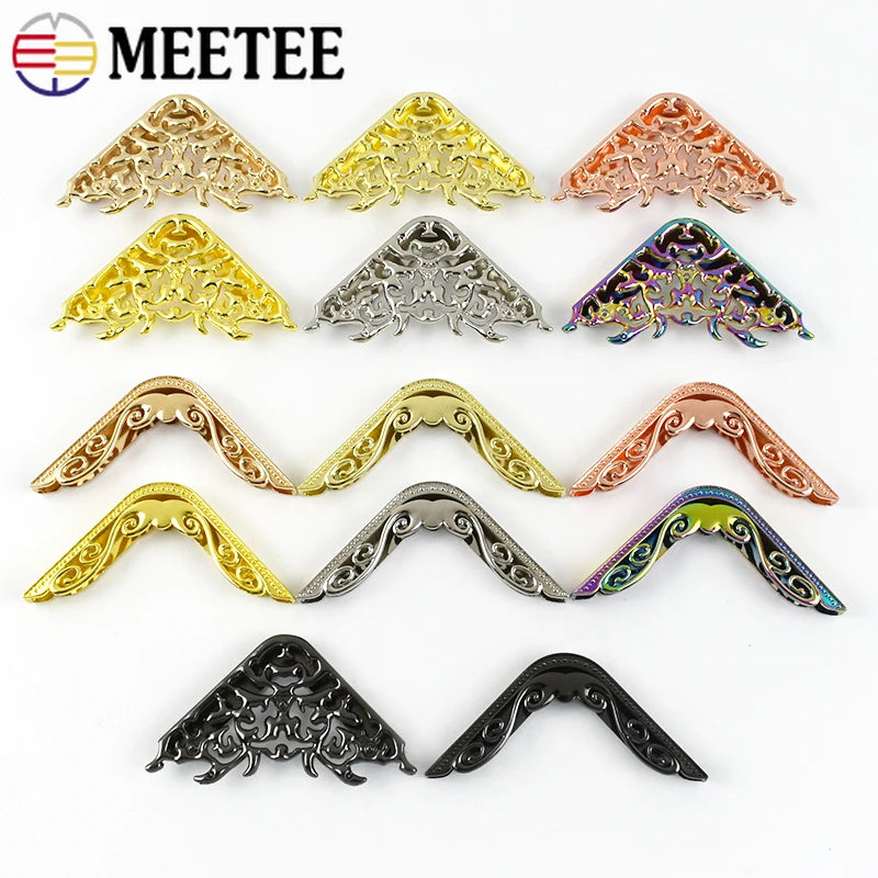 8/300Pcs Flower Hollow Metal Corner Decorative Buckle Purse Edge Protectors Clip Buckles Book Cover Corners Clasp DIY Hardware