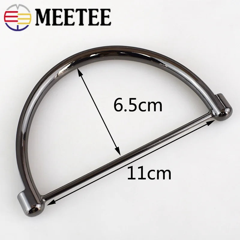 5/130pcs Meetee Metal D Rings Bag Handle Buckles for Women Handbag Lock Decor Shoulder Bags Clasp Replace DIY Hardware Accessory