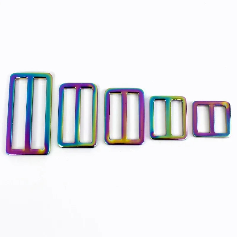 15/400pcs 16-50mm Bags Strap Buckles Metal Slider Tri Glide Adjust Belt Buckle for Webbing Shoes Clothes Leather Part Accessories