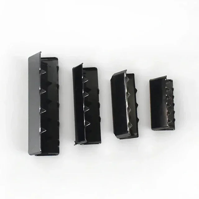 30/590pcs Meetee Metal Belt Clip Buckle Pants Belts Head Tail Stopper Webbbing Cord End Clips Buckles DIY Garment Accessories