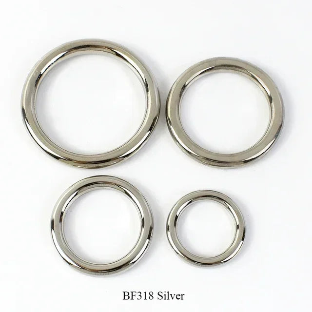 20/640Pcs 16-50mm Metal O Ring Buckles Circle Openable Keychain Rings Bag Strap Belt Snap Clasp Clip Hook Dog Collar Accessories