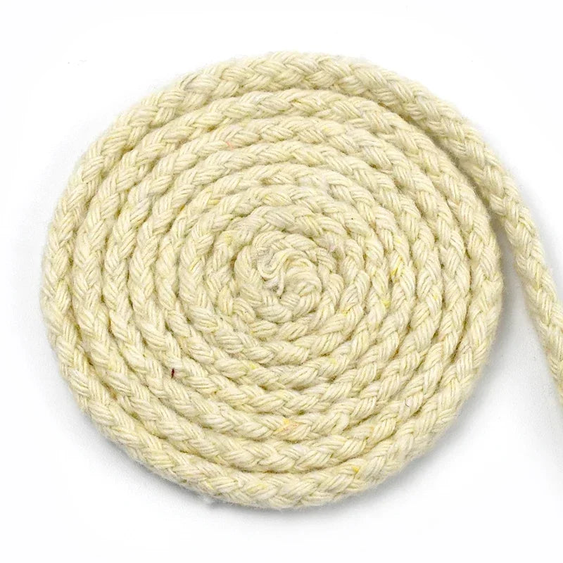 25/800Meters 7mm 8 Shares Round Cotton Cords Decorative Rope Twisted Braided Drawstring Ropes DIY Home Textile Craft Sewing