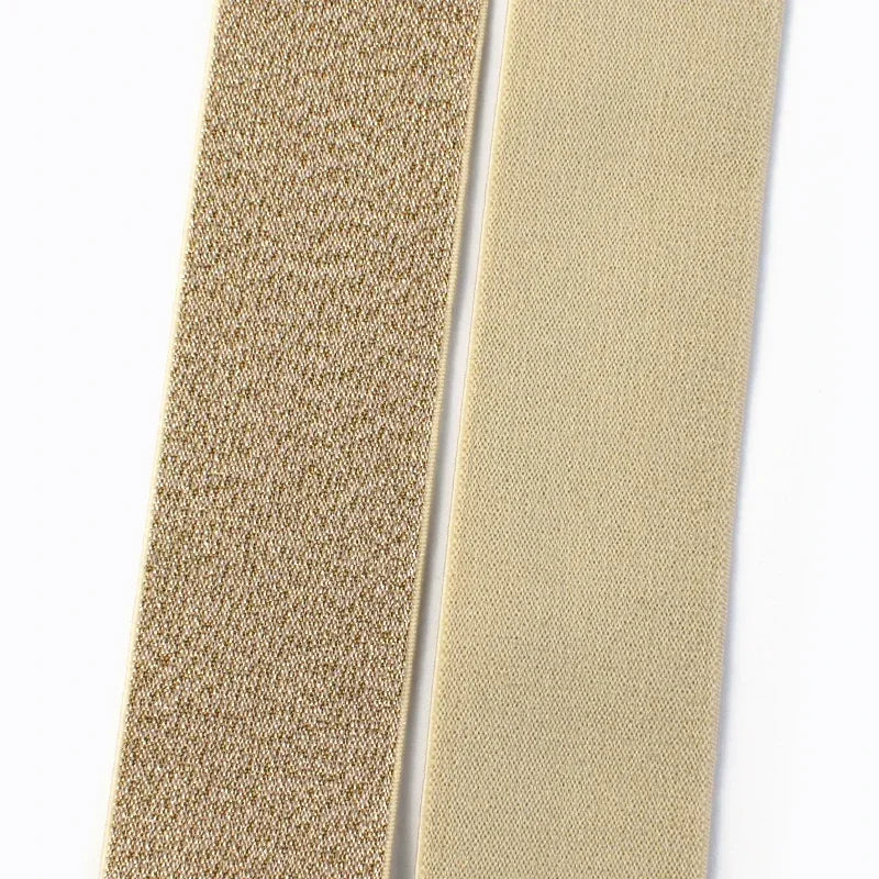 8/300M 25/30/40/50mm Nylon Elastic Bands for Sewing Rubber Band Colored Glitter Nylon Elasticity Webbing Decoration Spandex Belt