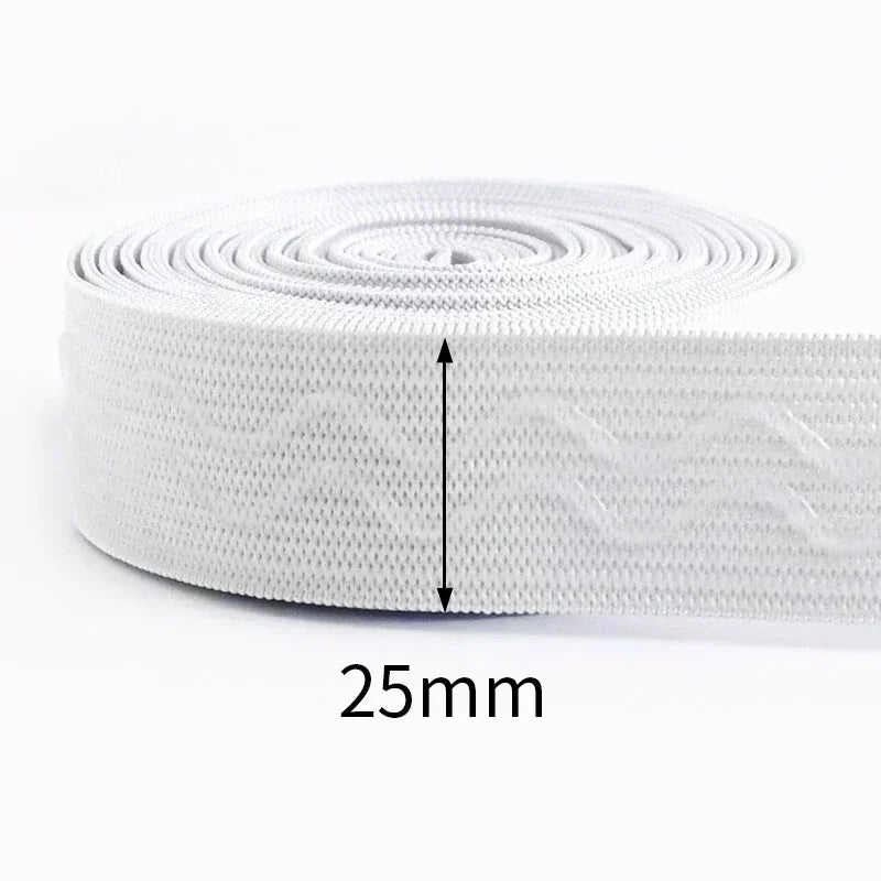 8/210M Meetee Black Silicone Elastic Bands Underwear Non-slip Rubber Tapes Waistband Belt Stretch Ribbon DIY Sewing Accessories