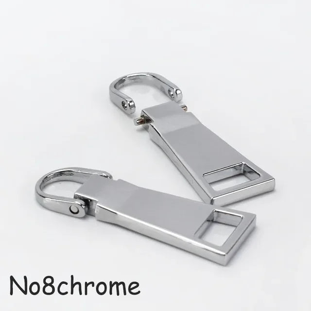 Meetee 15/500pcs Detachable Metal Zippers Pullers for 3# 5# 8# Zipper Sliders Head Repair Kits Zip Pulls Tab DIY Sewing Craft