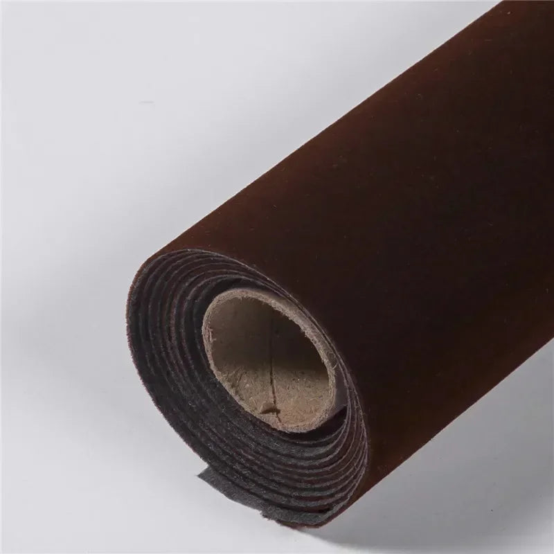 90/1350cm*150cm 0.5mm Thick Self Adhesive Velvet Fabric Sticky Flock Fabrics DIY Jewelry Box Sofa Table Car Drawer Liner Backing