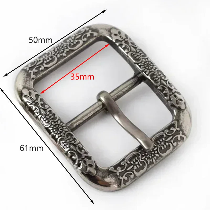 8/200Pcs 20/35/40mm Vintage Ancient Silver Brass Metal Belt Buckles Leather Waistband Adjust Pin Buckle Apparel Fastex Clasp Head