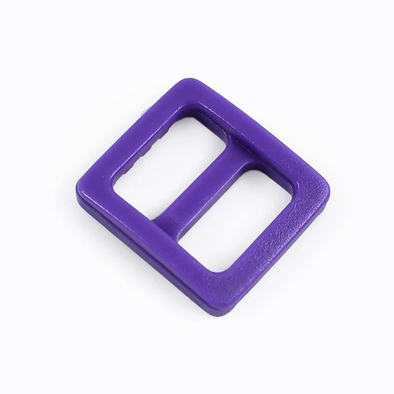 Meetee 100Pcs Colorful 10mm Plastic Slider Tri-Glide Adjustable Buckles Dog Collar Harness Backpack Strap Webbing Bag Parts