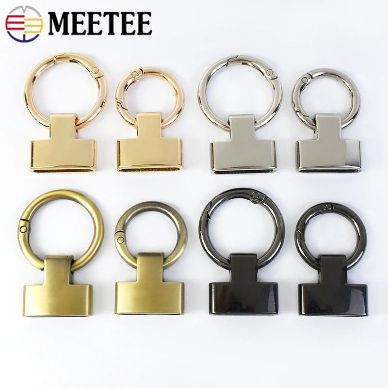 8/200Pcs 20/25mm Metal Ring Buckles Keychain Hook Bag Strap Connector Clasp Cord End Handbags DIY Sewing Hardware Accessories