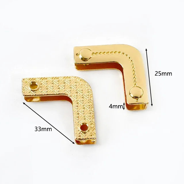 10/500pcs Meetee Bag Edge Corner Metal Buckles Purse Handbag Edges Protection Decor Clip Clasp for Bags Hardware Accessories