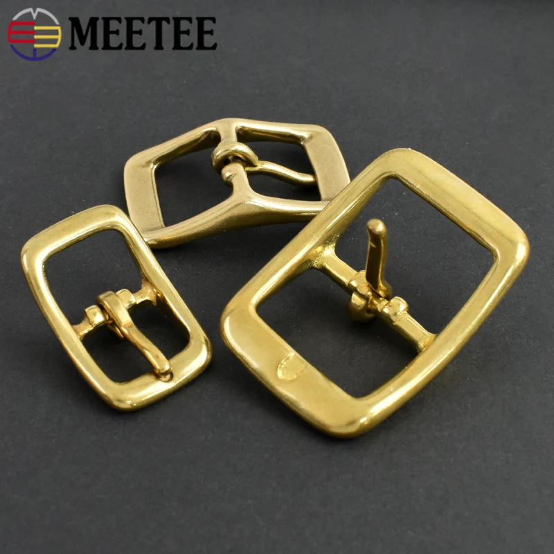 8/150Pcs Brass Belt Buckle 13/16/20/25mm Tri Glide Middle Center Pin Buckles for Leather Craft Bag Strap Carabiner Clip Clasp