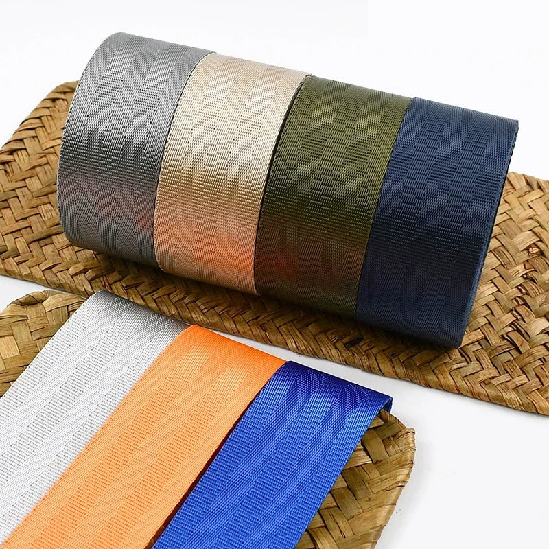 8/200Yards 25/38mm 1mm Thick Webbing Nylon Canvas Webbings Ribbon for Backpack Strap Belt Sling Tape Sewing Bia Binding Supplies