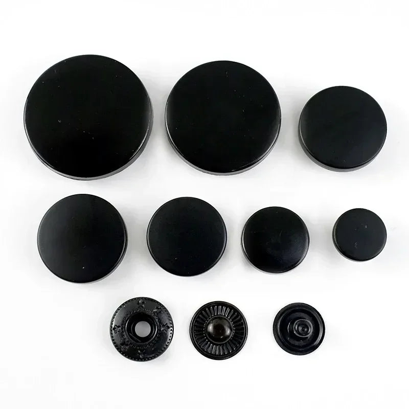 30/500Sets Meeteel 10-25mm Snap Fasteners Metal Snaps Press Studs Buttons for Sewing Clothes Jacket Coat Leather Craft Accessories