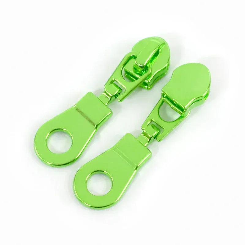 8/200Pcs 5# Zipper Slider for Nylon Zip Tapes Colorful Zips Head Bags Clothes Puller Repair Kit DIY Sewing Hardware Accessory