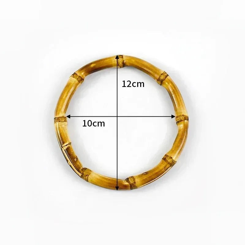 5/200Pcs 7-18cm Natural Bamboo Bag Handles Wooden Handbag Frames for Purse Replacement Handle DIY Handmade Sewing Accessories