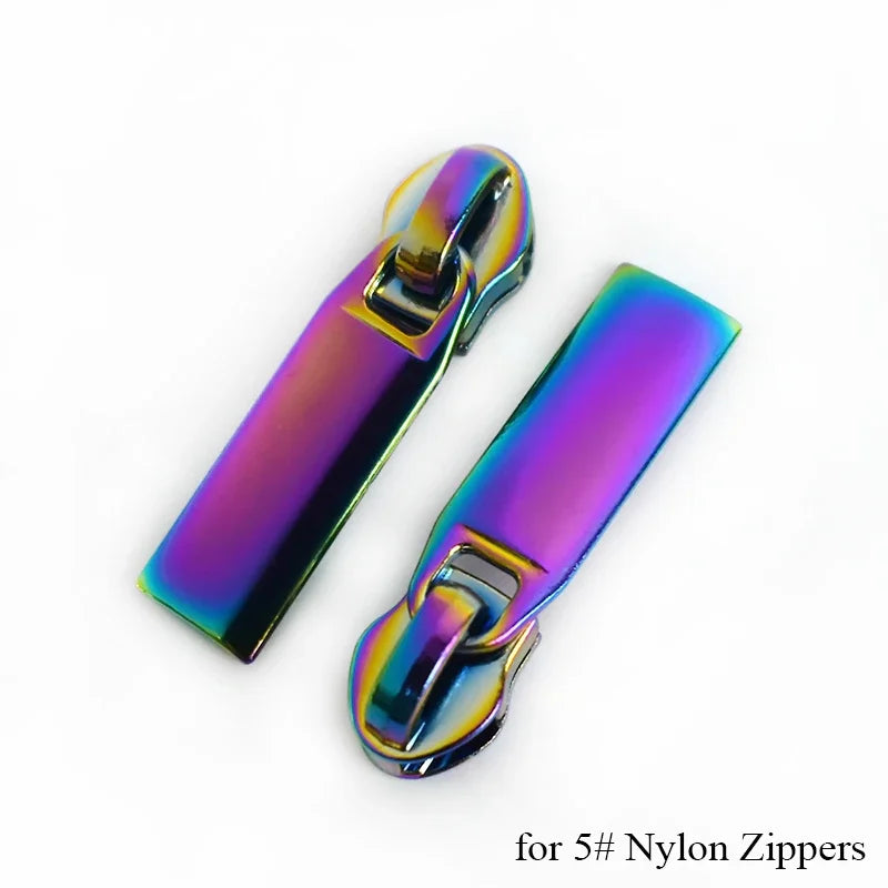 8/200pcs Meetee Zipper Sliders for 3# 5# Nylon Zippers Down Jacket Pocket Zips Head Bag Zip Repair Kits DIY Sewing Accessories