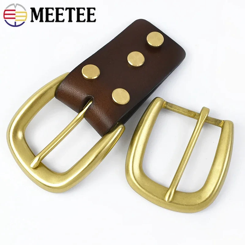 2/50Pcs 35MM Brass Belt Buckle Men's Belts Head Women's Casual Single Pin Buckles DIY Leather Craft Accessories