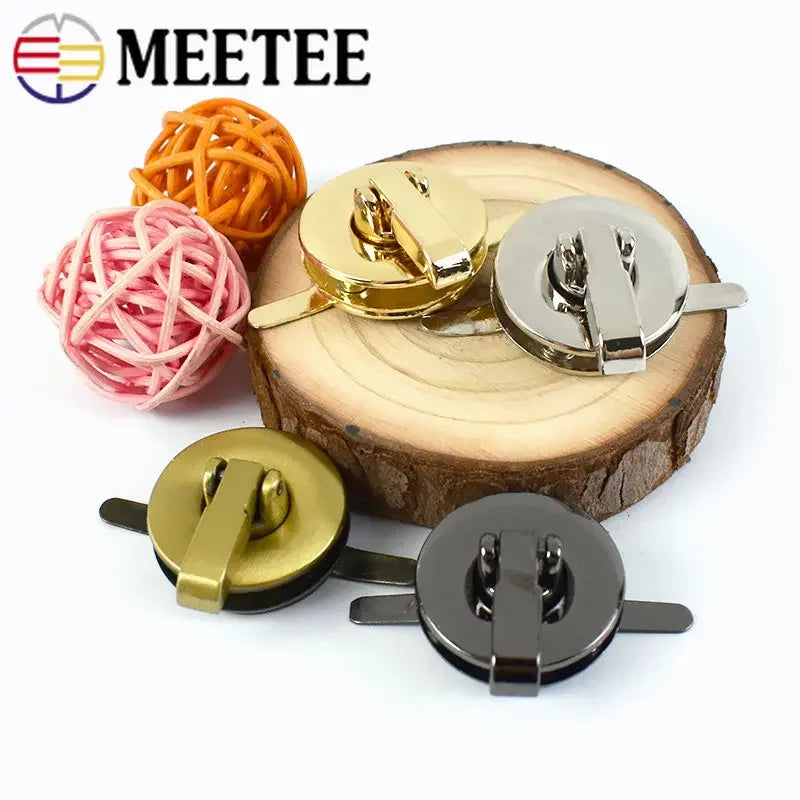 5/130Pcs Round Metal Turn Locks Snap for Handbag Women Bag Twist Lock Clasps Closure DIY Bags Hardware Accessories