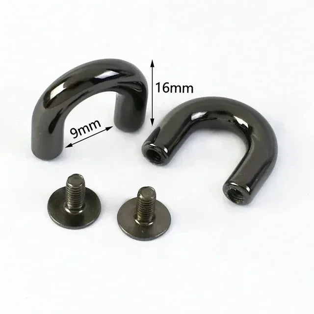 20/650Pcs 10-20mm Metal Buckles U Ring Bag Arch Bridge Screws Detachable Buckle Hanger Hook DIY Handbag Leather Craft Accessories