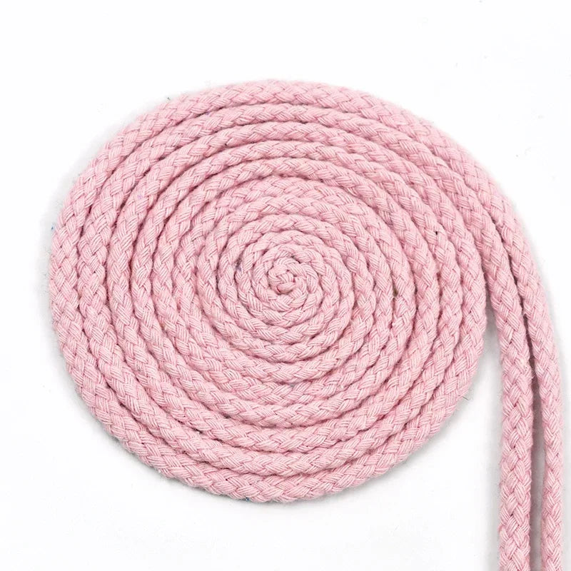 25/800Meters 7mm 8 Shares Round Cotton Cords Decorative Rope Twisted Braided Drawstring Ropes DIY Home Textile Craft Sewing