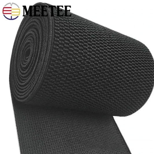 5/150Meters Meetee 2.5-10cm Elastic Bands for Sewing Clothes Waistband Rubber Webbing Tapes DIY Skirt Belt Garment Accessories